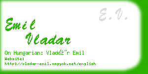 emil vladar business card